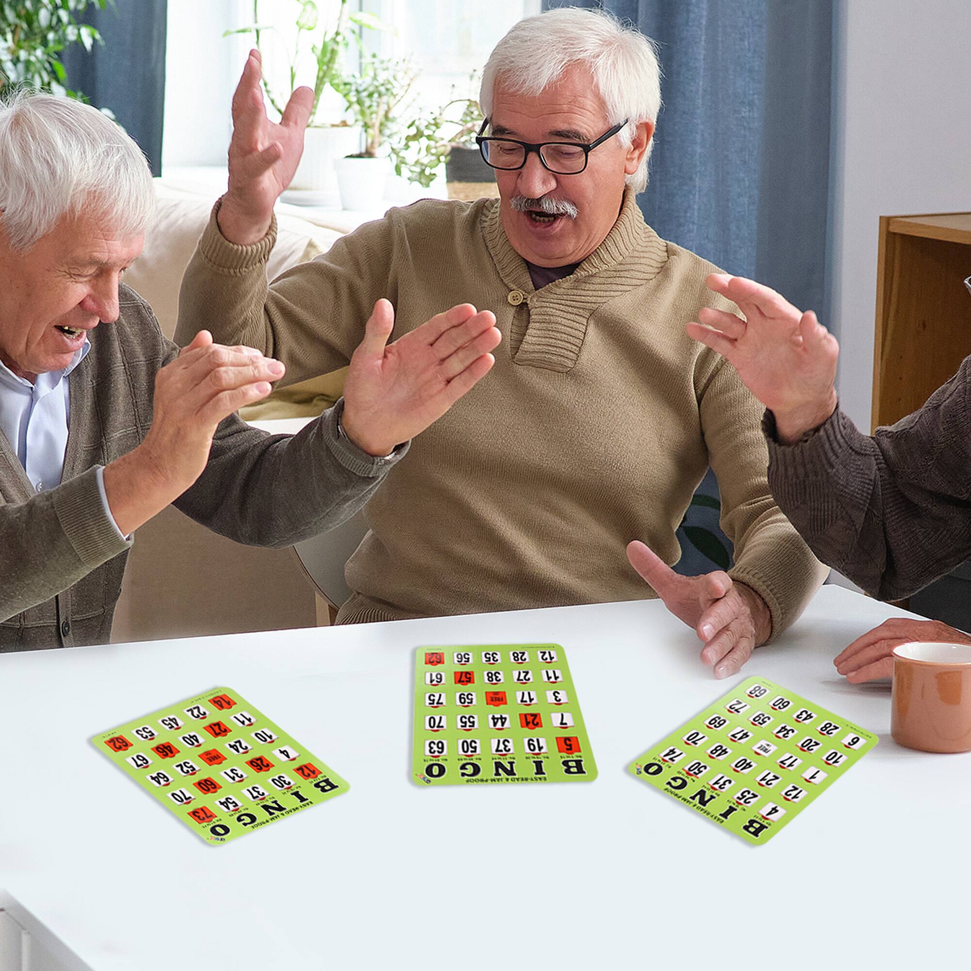 Alt View 2. GSE Games & Sports Expert - 200-Pack Jumbo Easy-Read Shutter Bingo Cards, Finger-Tip Shutter Slide Bingo Cards with Sliding Windows.