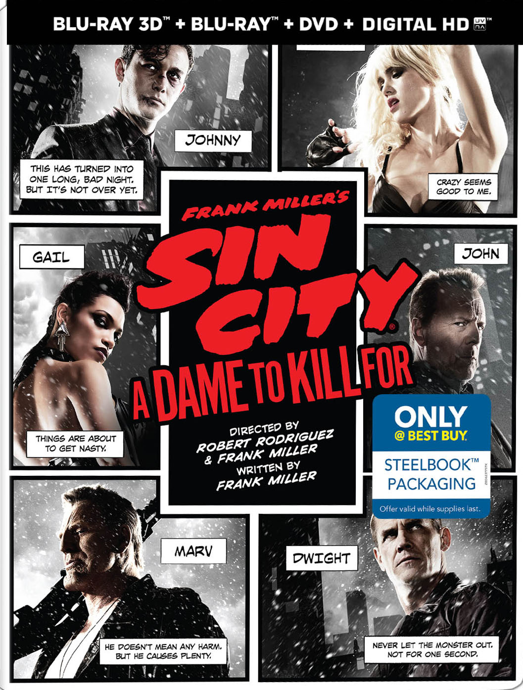 Best Buy: Sin City: A Dame to Kill For [SteelBook] [Blu-ray/DVD