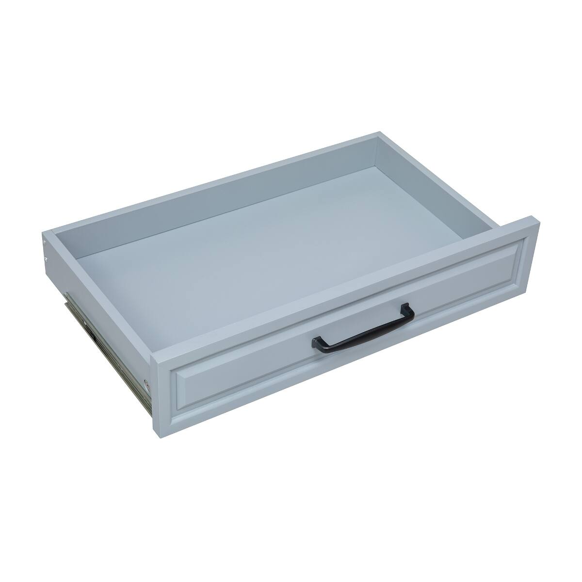 Alt View 1. Loheer - 47.2" Kitchen Island with Extendable Dining Table, Rolling Kitchen Island with Storage - Grey Blue.