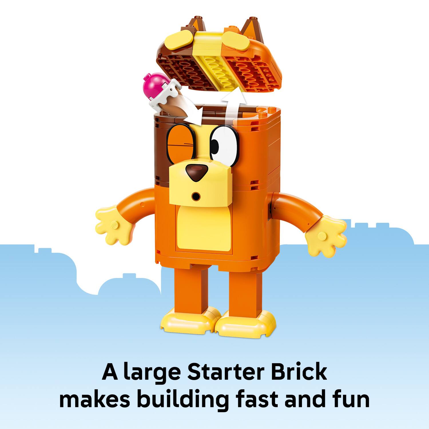A large Starter Brick makes building fast and fun