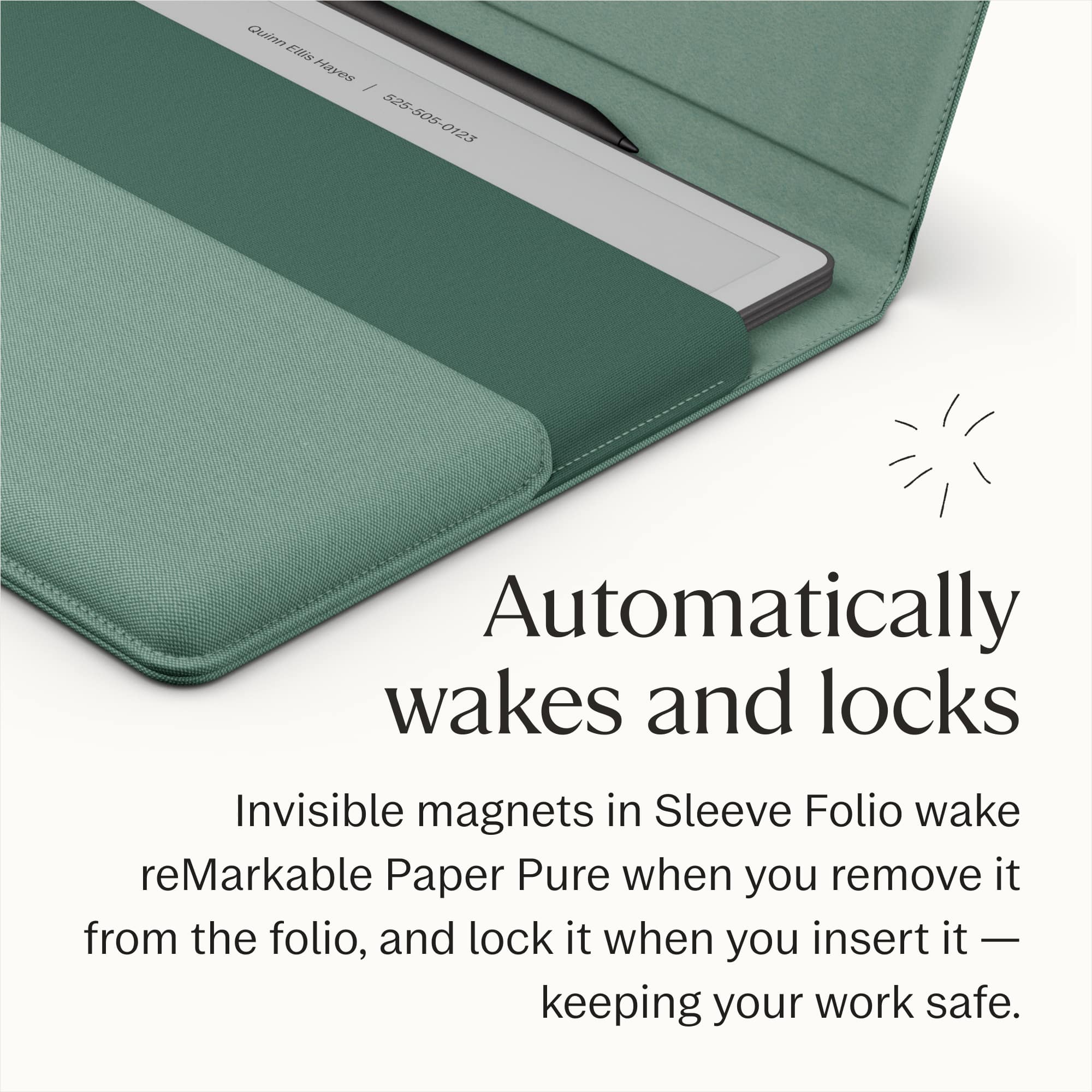 Sleeve Folio for reMarkable Paper Pure Mist Green RM15A-1002NW