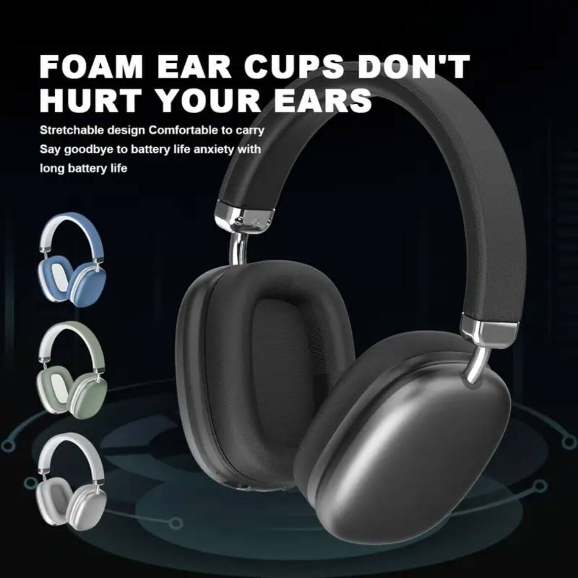 FOAM EAR CUPS DON'T HURT YOUR EARS

Stretchable design  
Comfortable to carry  
Say goodbye to battery life anxiety with long battery life