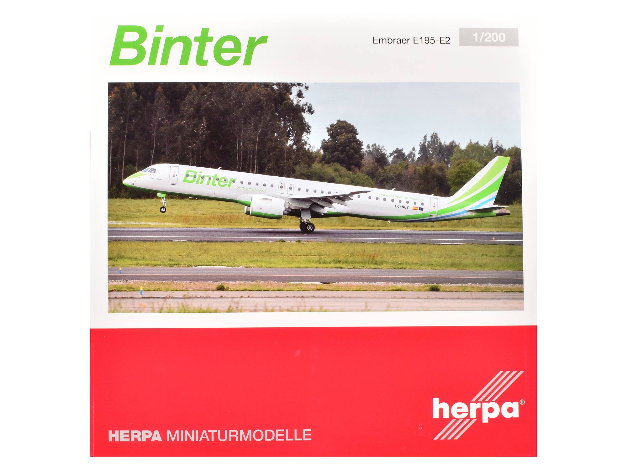 Binter  
Embraer E195-E2  
1/200  
Binter  
ACCORMICHELOK - CAMPLE CO-NEZ  
HERPA MINIATURMODELLE  
herpa