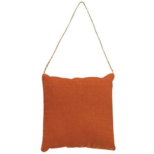 Left. BreeBe - *Jack O Lantern Pillow Ornament - Orange, White.