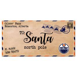 Fan Creations - Edmonton Oilers 6'' x 12'' Letter to Santa Sign - Multicolor