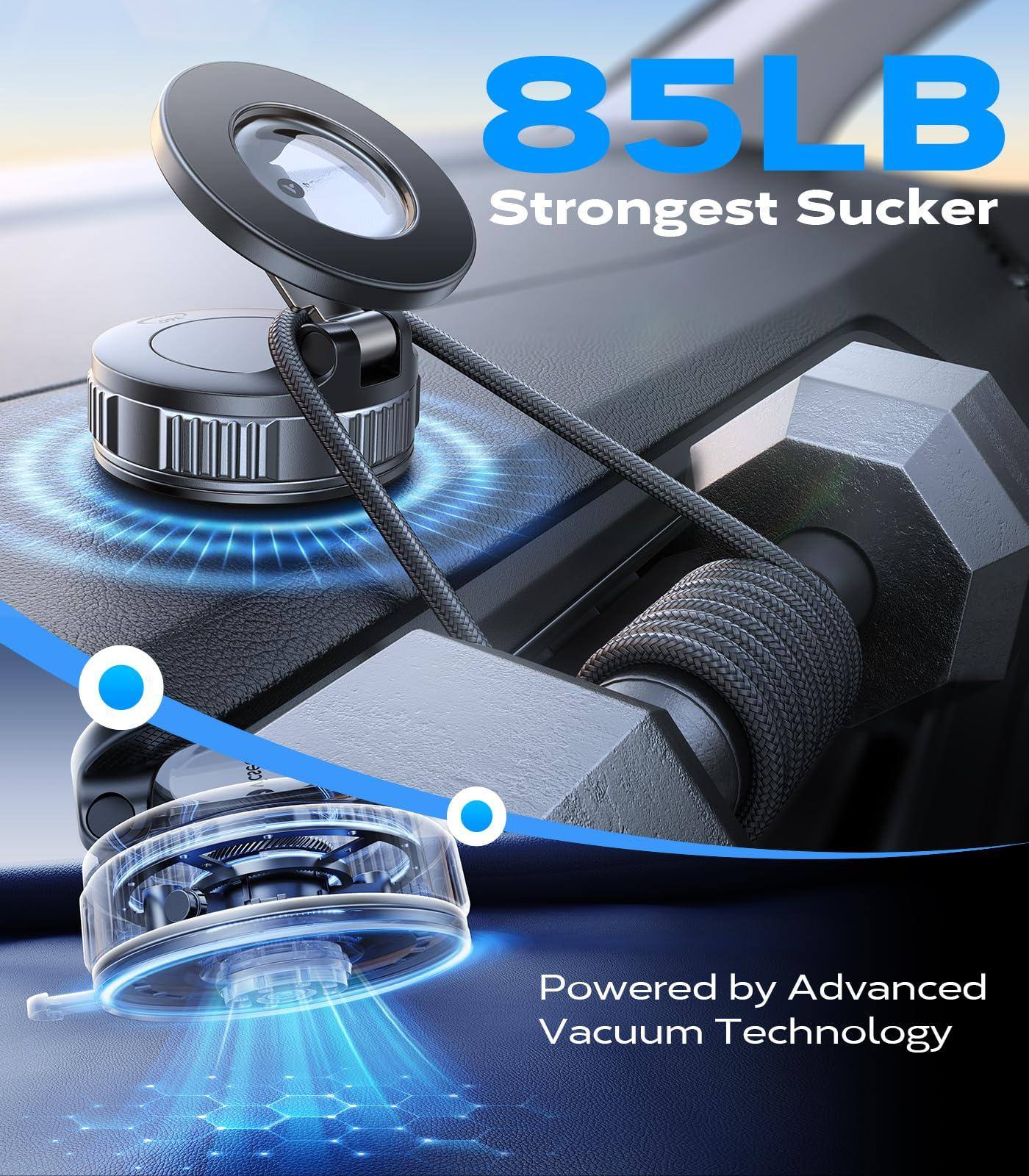 85LB  
Strongest Sucker  
Powered by Advanced Vacuum Technology