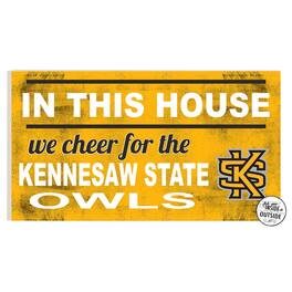Jardine - Kennesaw State Owls 11'' x 20'' Indoor/Outdoor In This House Sign - Yellow
