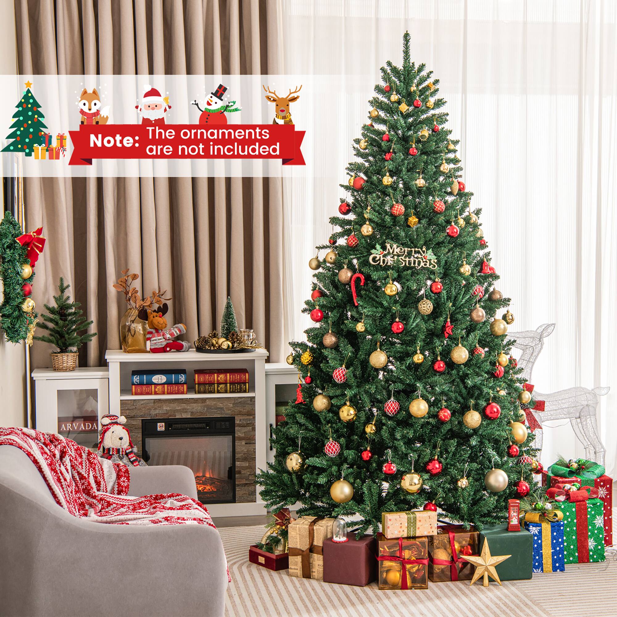 Note: The ornaments are not included