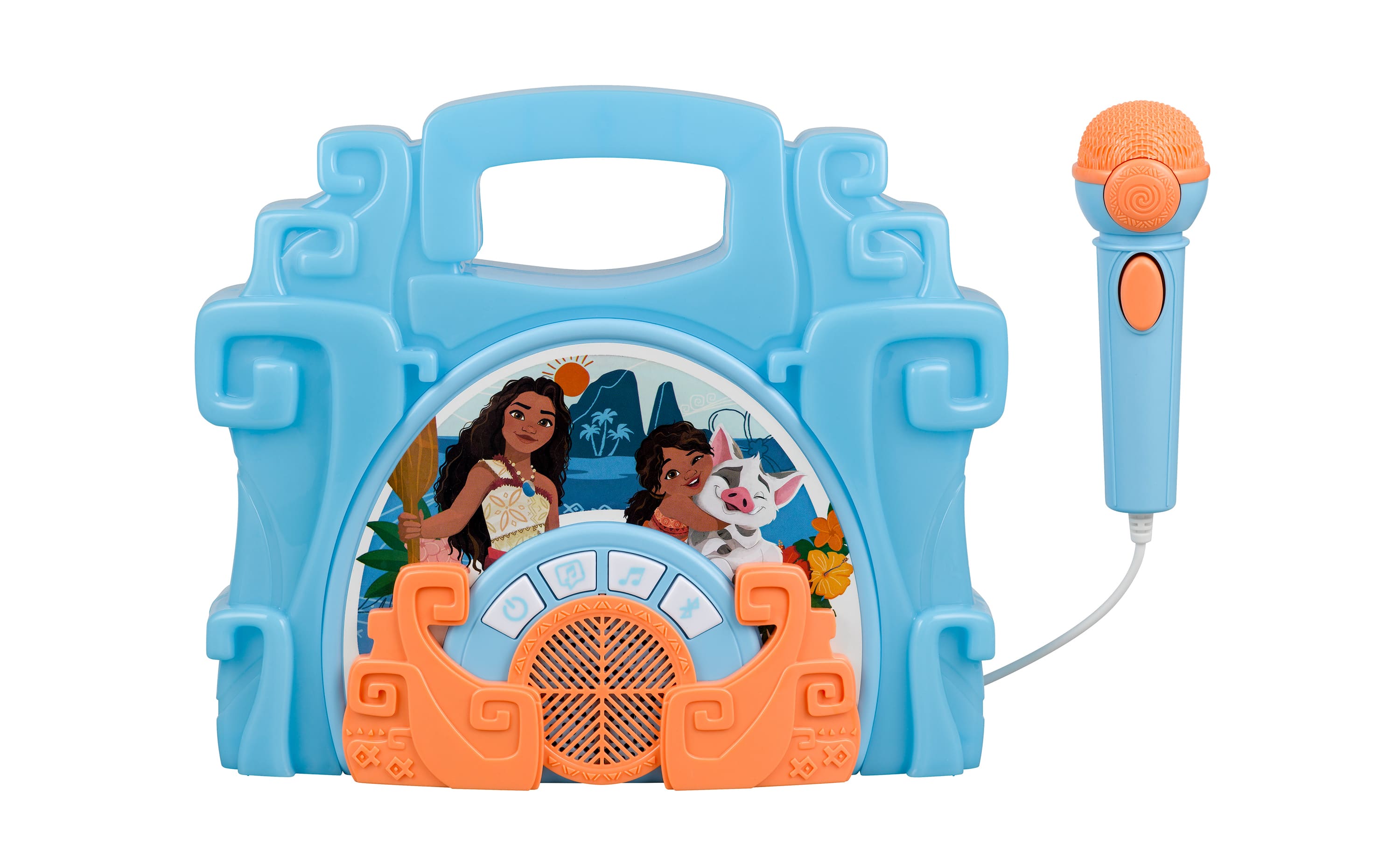 eKids - Disney Moana 2 Bluetooth Karaoke Boombox with Microphone for Kids - Multicolor