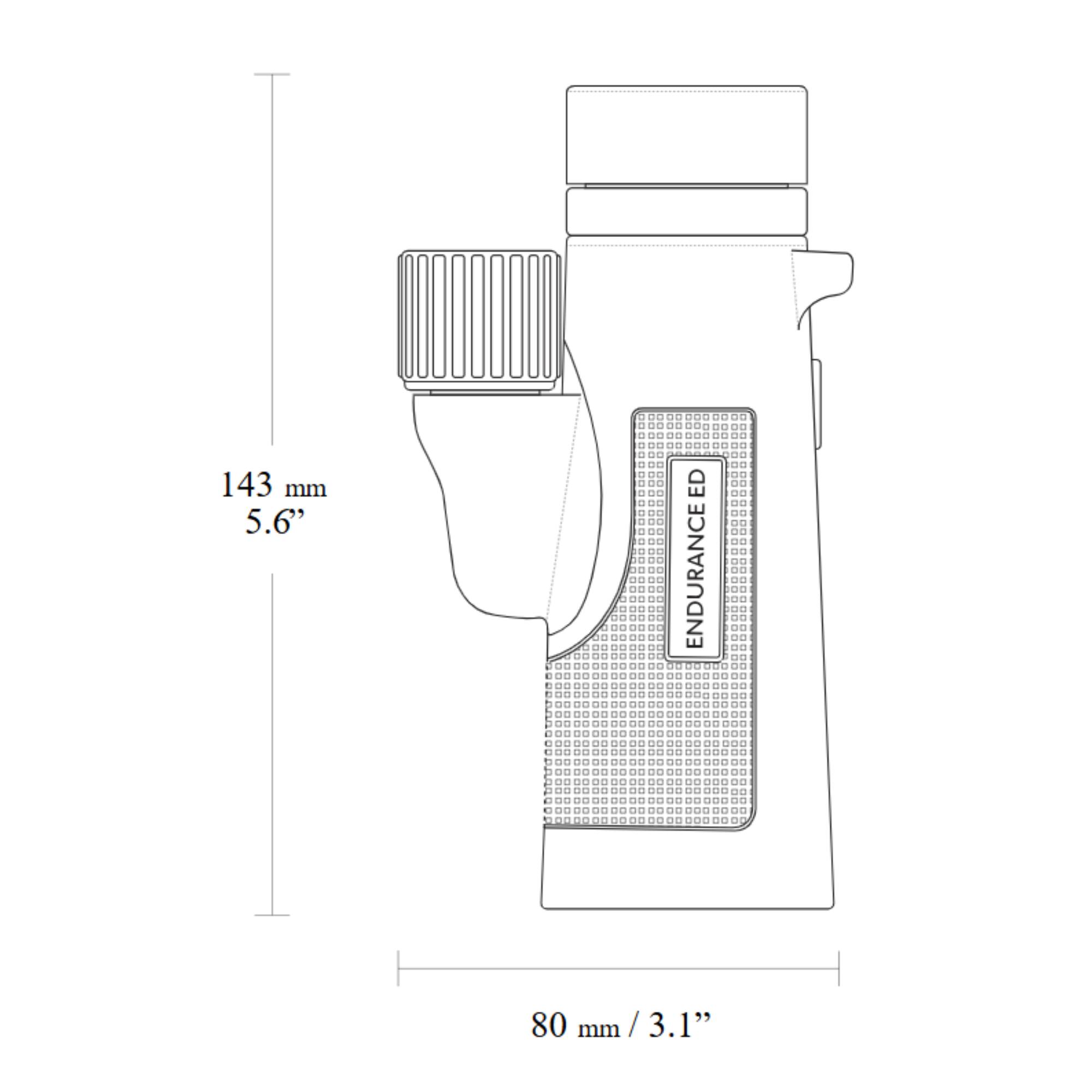 143 mm 5.6" ED ENDURANCE 80 mm / 3.1"