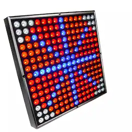 HQRP - 225 LED Grow Light Panel 45 W Multicolor 12 in Square Indoor Plant Hydroponic Lamp with Hanging Kit