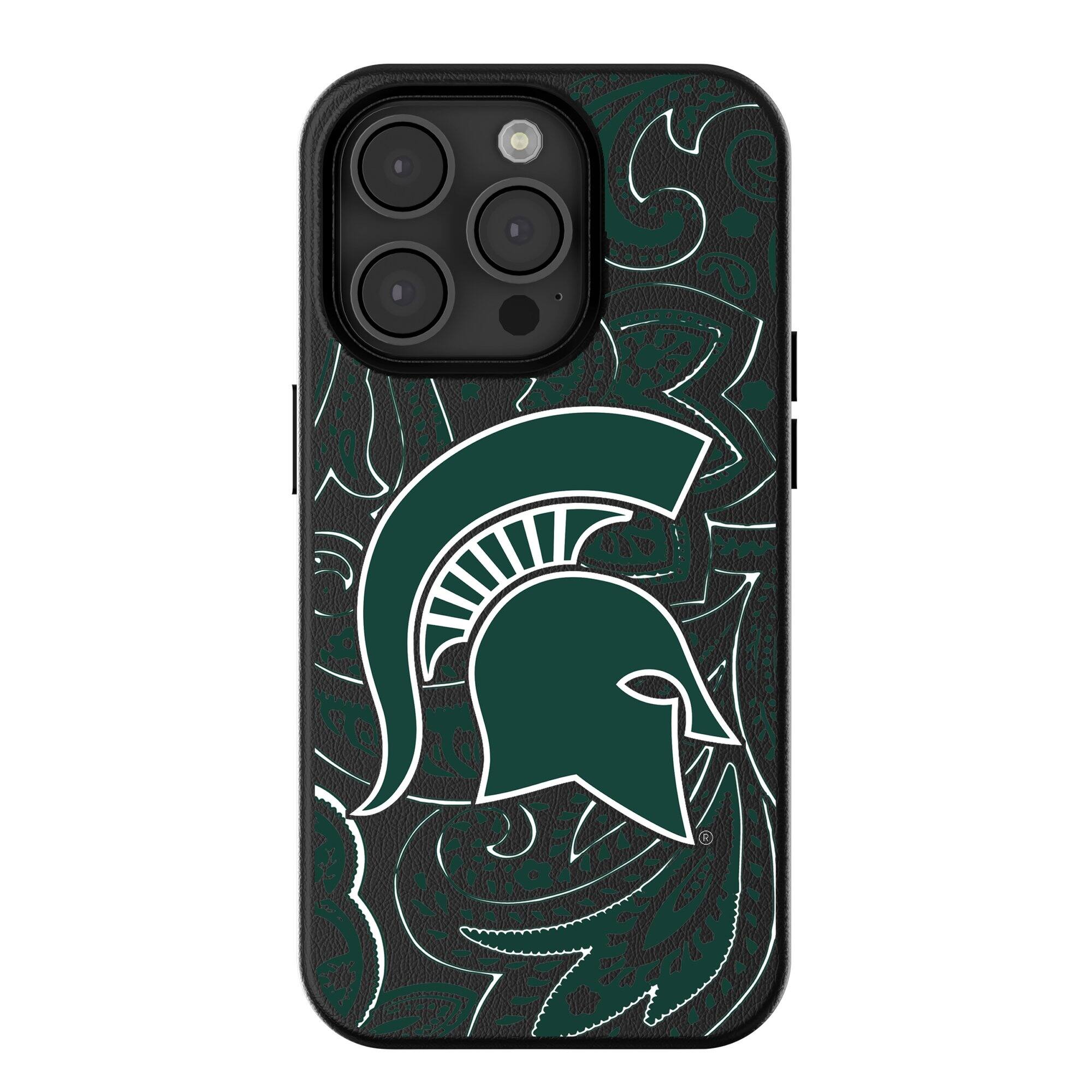 Keyscaper - NCAA - Michigan State Spartans Paisley iPhone Magnetic Bump Case - 15 Pro - Black price history on PriceWatchPro