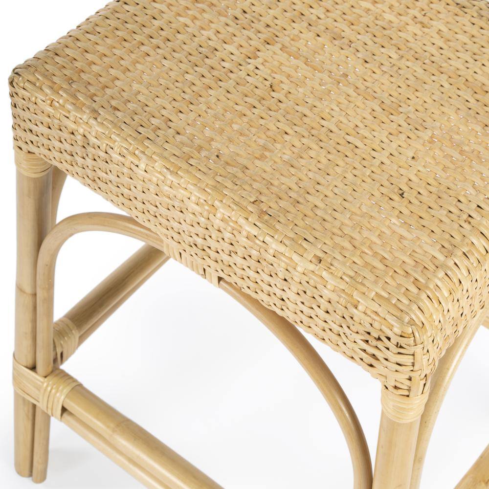 Alt View 6. Butler Specialty - Robias Rectangular Rattan 24.5" Counter Stool - Natural.