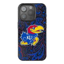 Keyscaper - NCAA - Kansas Jayhawks Paisley Bling iPhone Case - 14 - Black