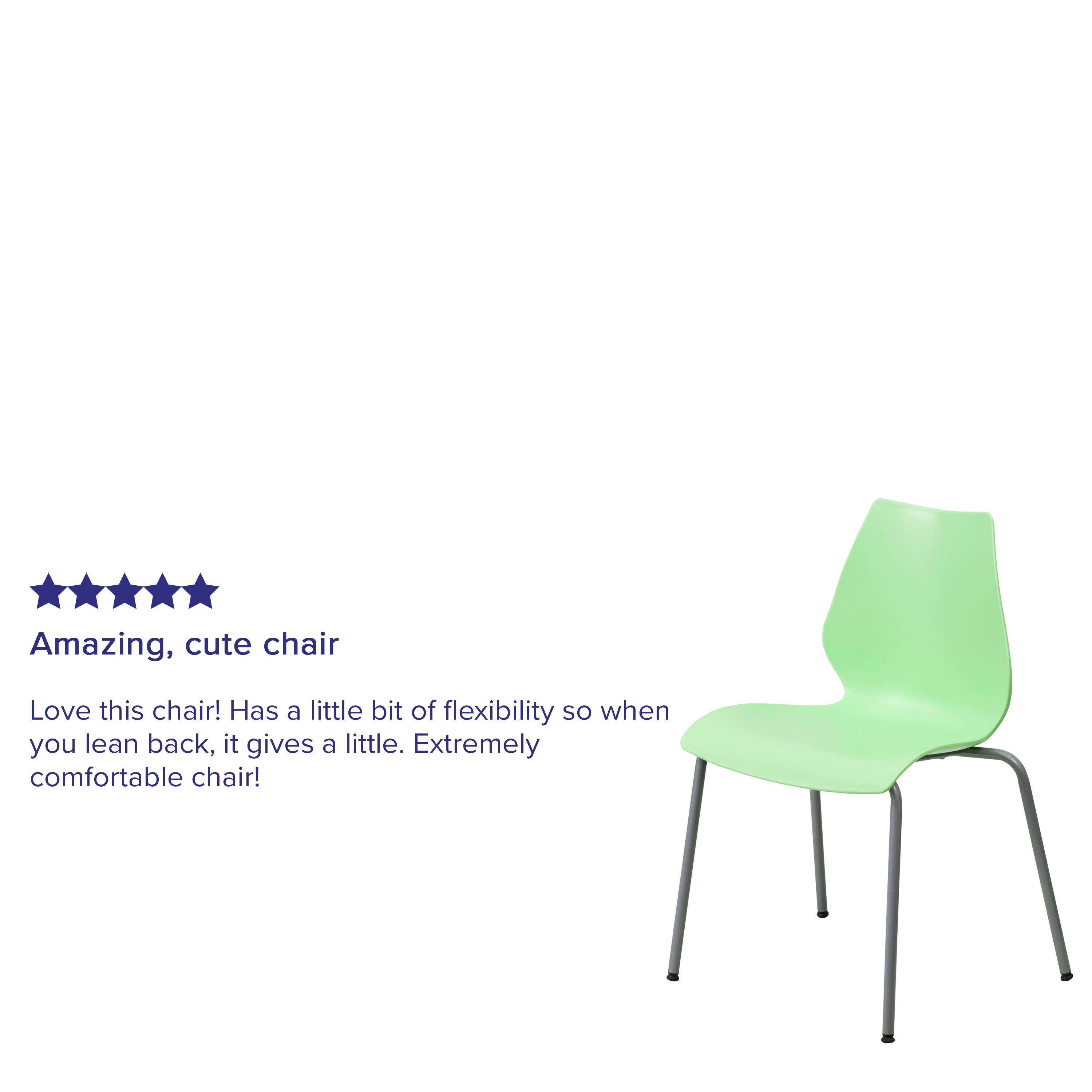Amazing, cute chair

Love this chair! Has a little bit of flexibility so when you lean back, it gives a little. Extremely comfortable chair!