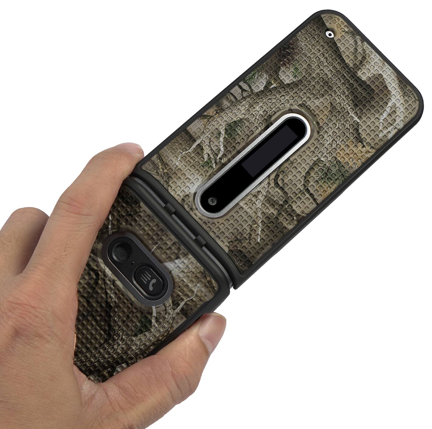Alt View 3. Nakedcellphone - Hard Case for LG Classic Flip Phone - Autumn Camo (Black).