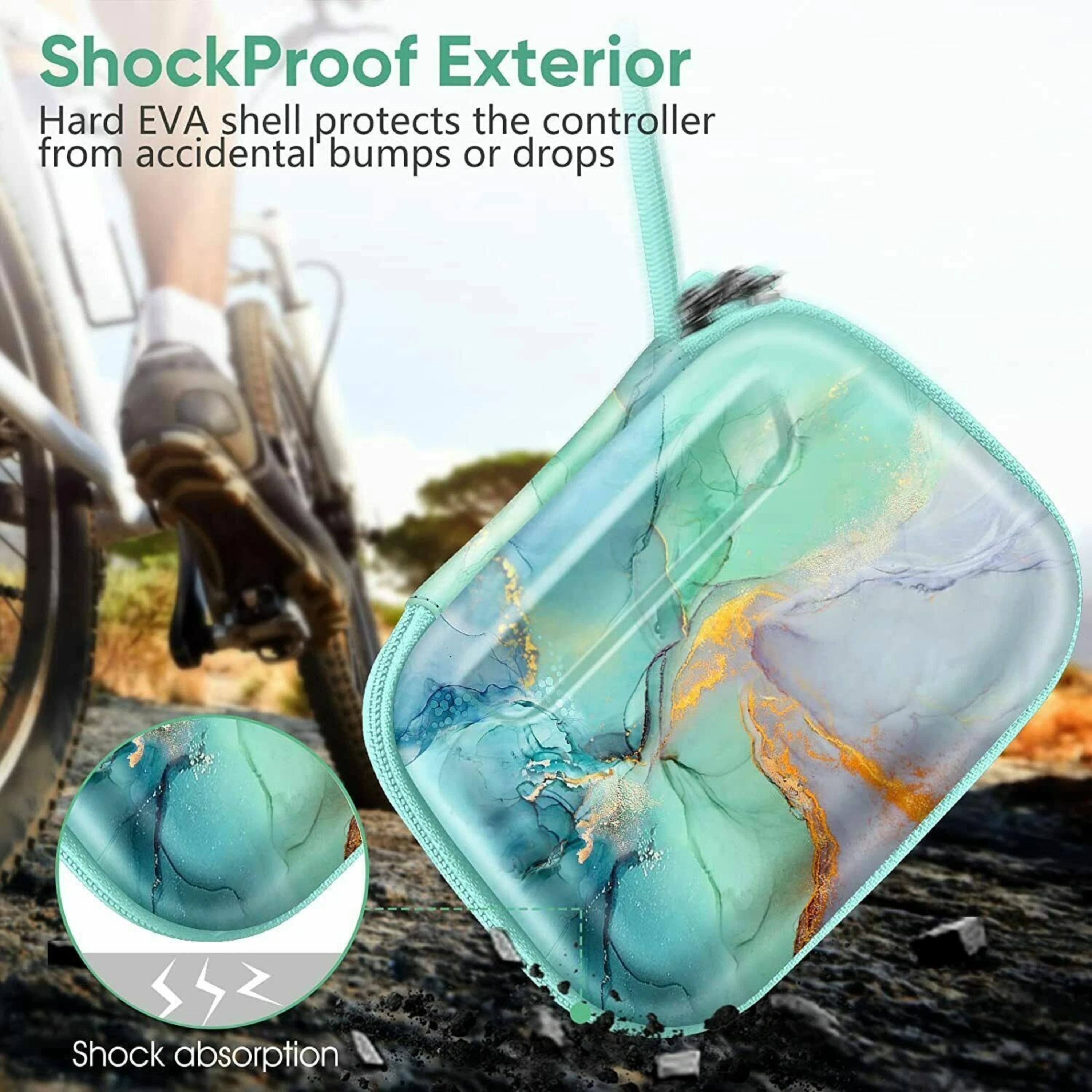 ShockProof Exterior Hard EVA shell protects the controller from accidental bumps or drops " Shock absorption