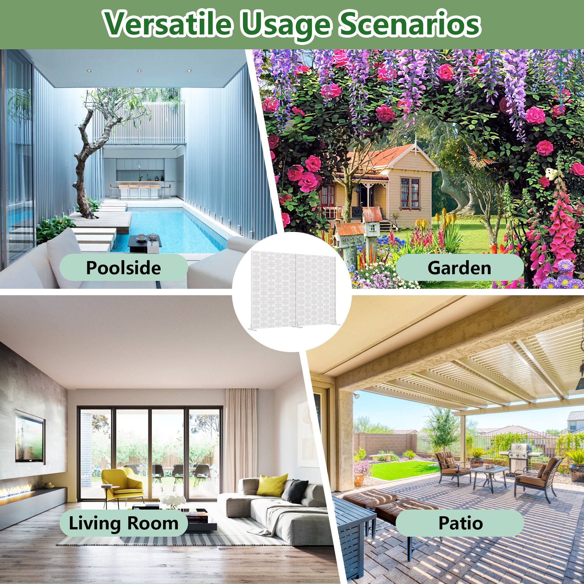 Versatile Usage Scenarios

- Poolsid
- Garden
- Living Room
- Patio