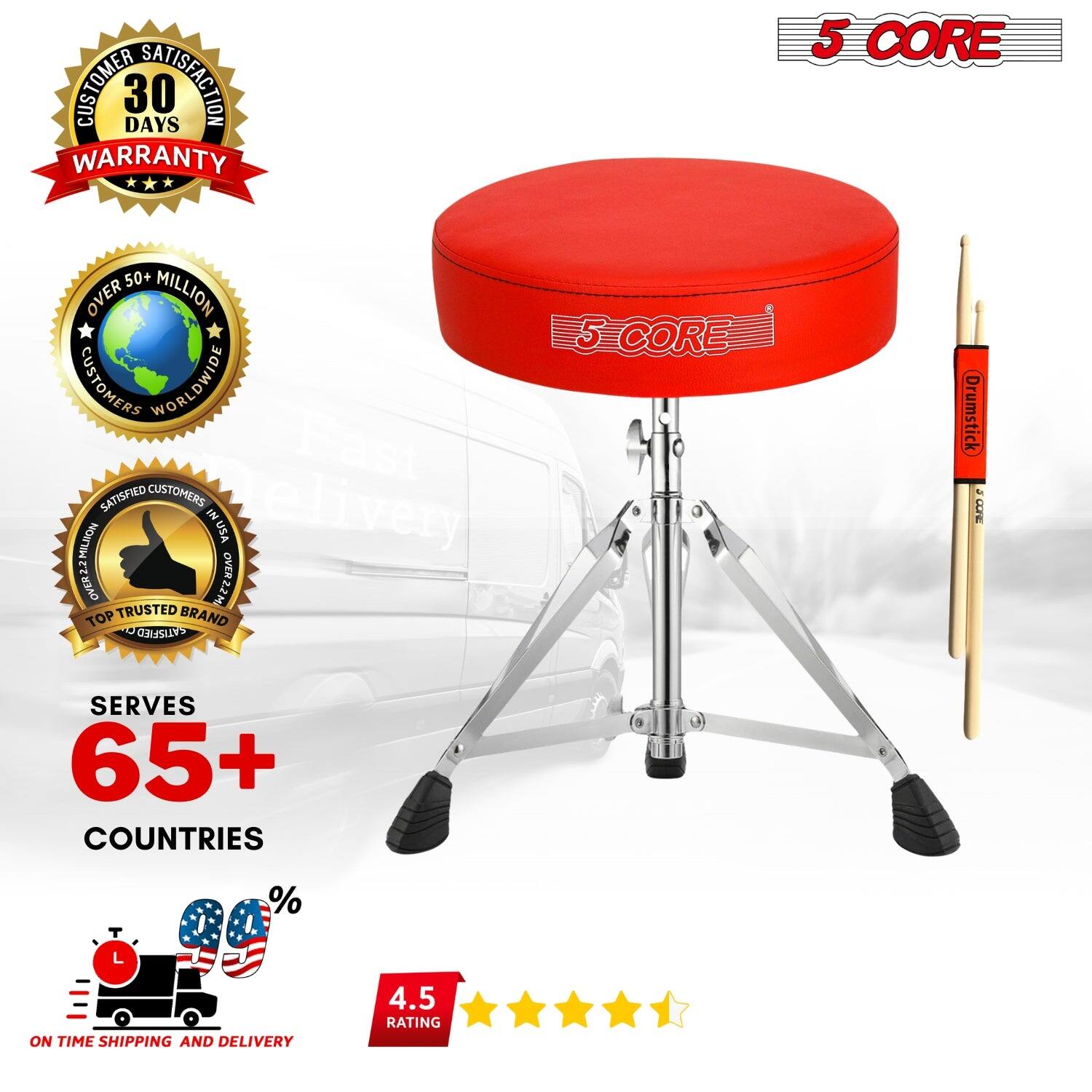 - CUSTOMER SATISFACTION 30 DAYS WARRANTY
- OVER 50+ MILLION CUSTOMERS WORLDWIDE
- SATISFIED CUSTOMERS IN USA
- TOP TRUSTED BRAND
- SERVES 65+ COUNTRIES
- ON TIME SHIPPING AND DELIVERY
- 4.5 RATING
- 5 CORE
- Drumstick 5 CORE