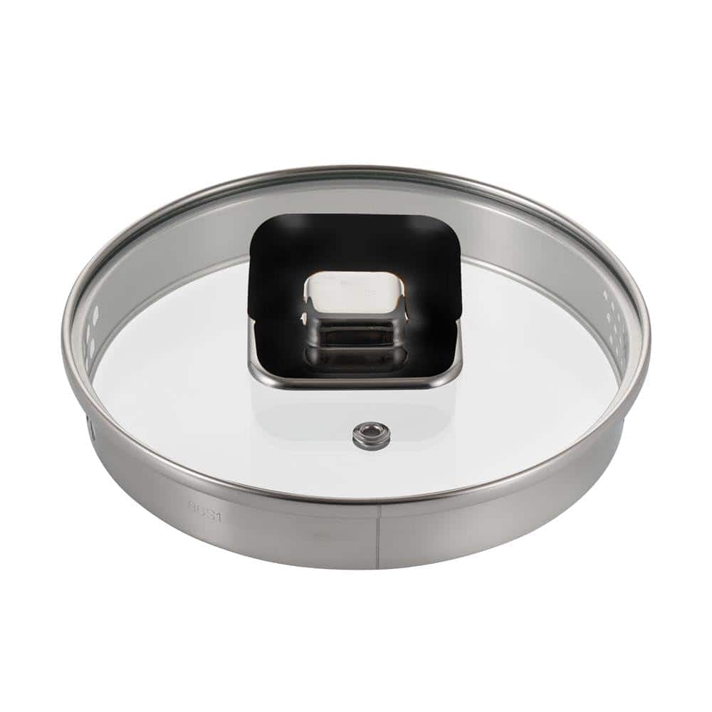 NutriChef - 3.1 Quart Saucepan Pot, Tempered Glass Lids, Works with NCCWSTKBLK (NCWSTKBLK31LID) - Black