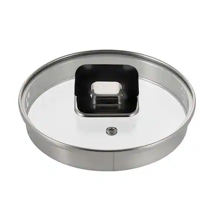 Front. NutriChef - NutriChef 3.1 Quart Saucepan Pot, Tempered Glass Lids, Works with NCCWSTKBLK Black (NCWSTKBLK31LID) - Black.