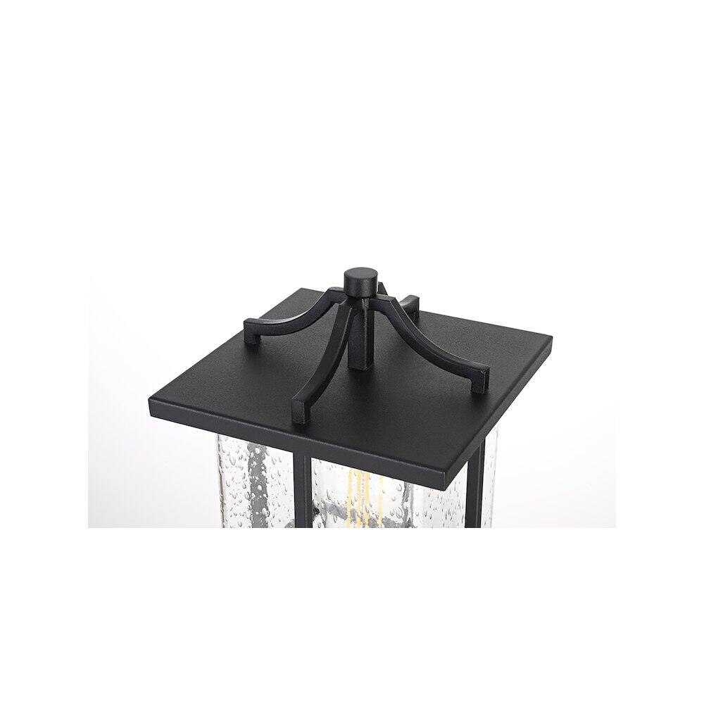 Alt View 2. Elegant Lighting - Miller 7 inch Outdoor Pendant in Black - Black.