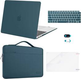 mosiso - 5-in-1 MacBook Air 13 Case and Sleeve Kit A2337/A2179/A1932 - Deep Teal