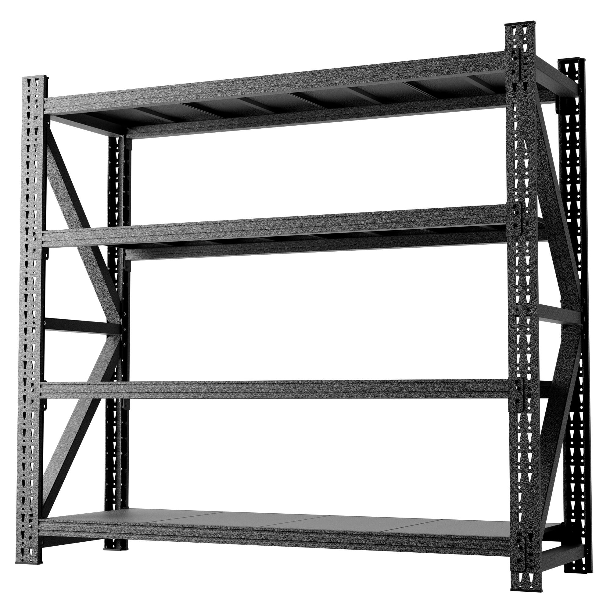 Alt View 1. Boyel Living - Heavy Duty Garage Shelving 6000LBS Extra Wide Metal Adjustable Shelves (69"H x 75"W x 23.7"D) Industrial Storage - Black.