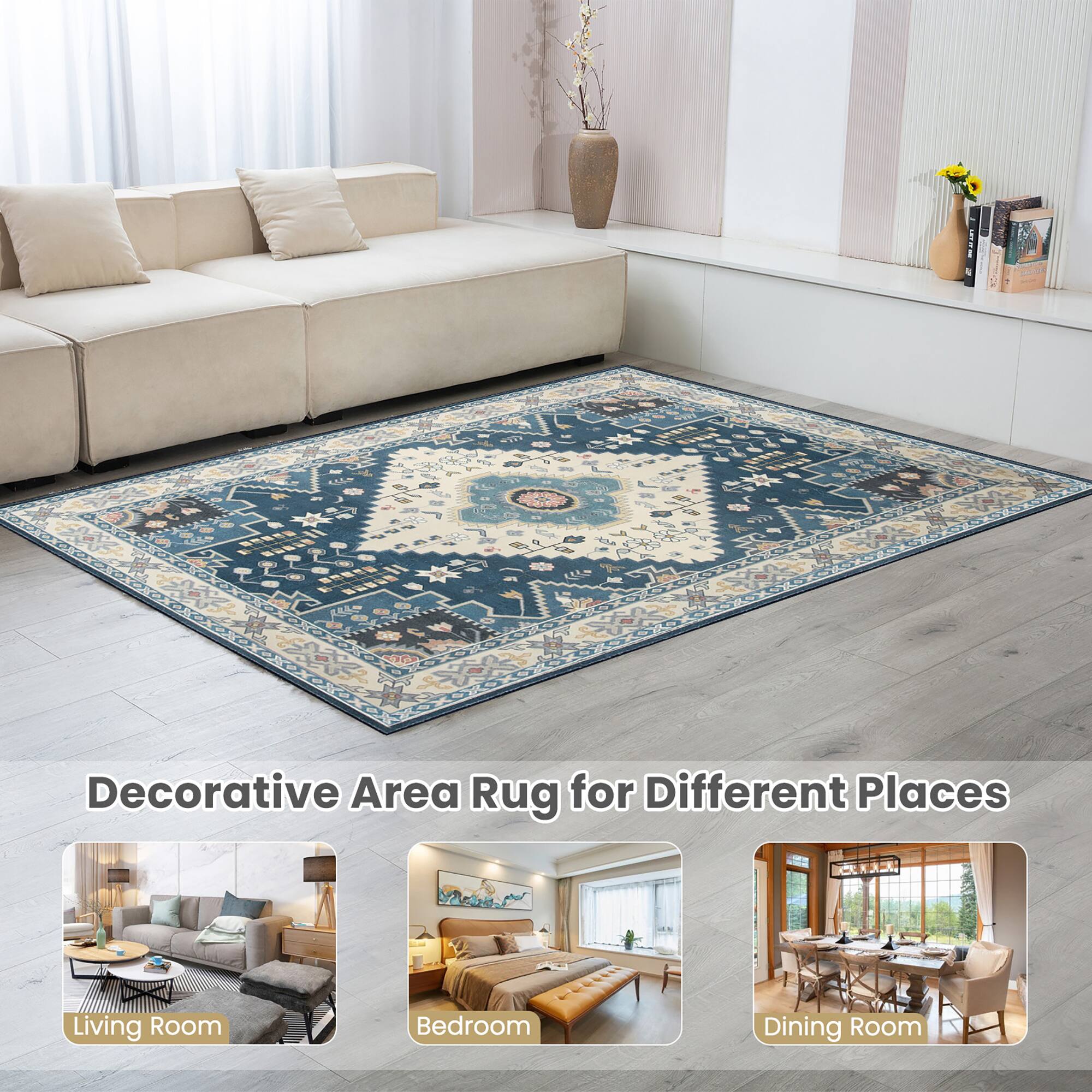 Decorative Area Rug for Different Places

Living Room  
Bedroom  
Dining Room