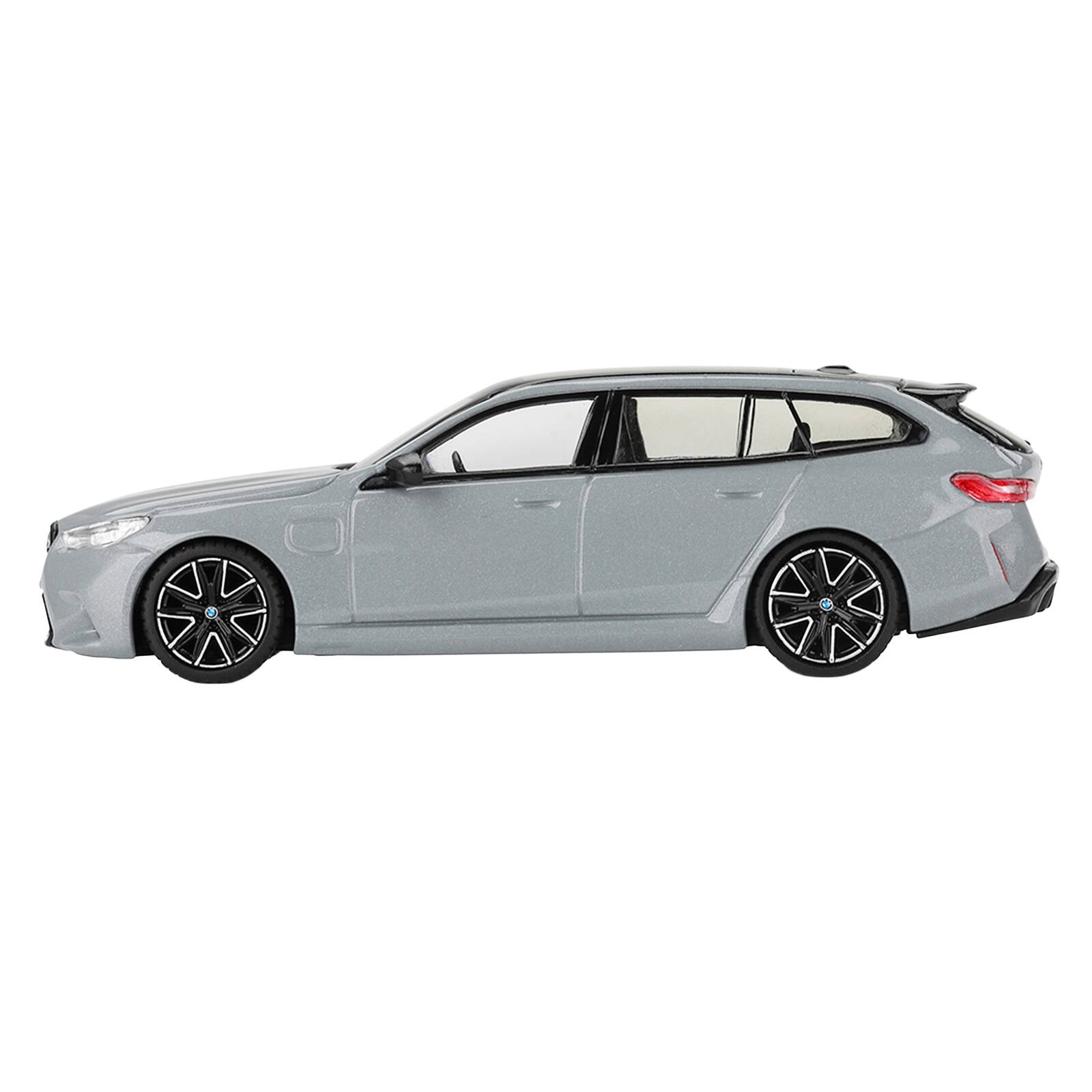 Alt View 2. True Scale Miniatures - BMW M5 Touring Brooklyn Gray Metallic with Sunroof 1/64 Diecast Model Car by Mini GT.