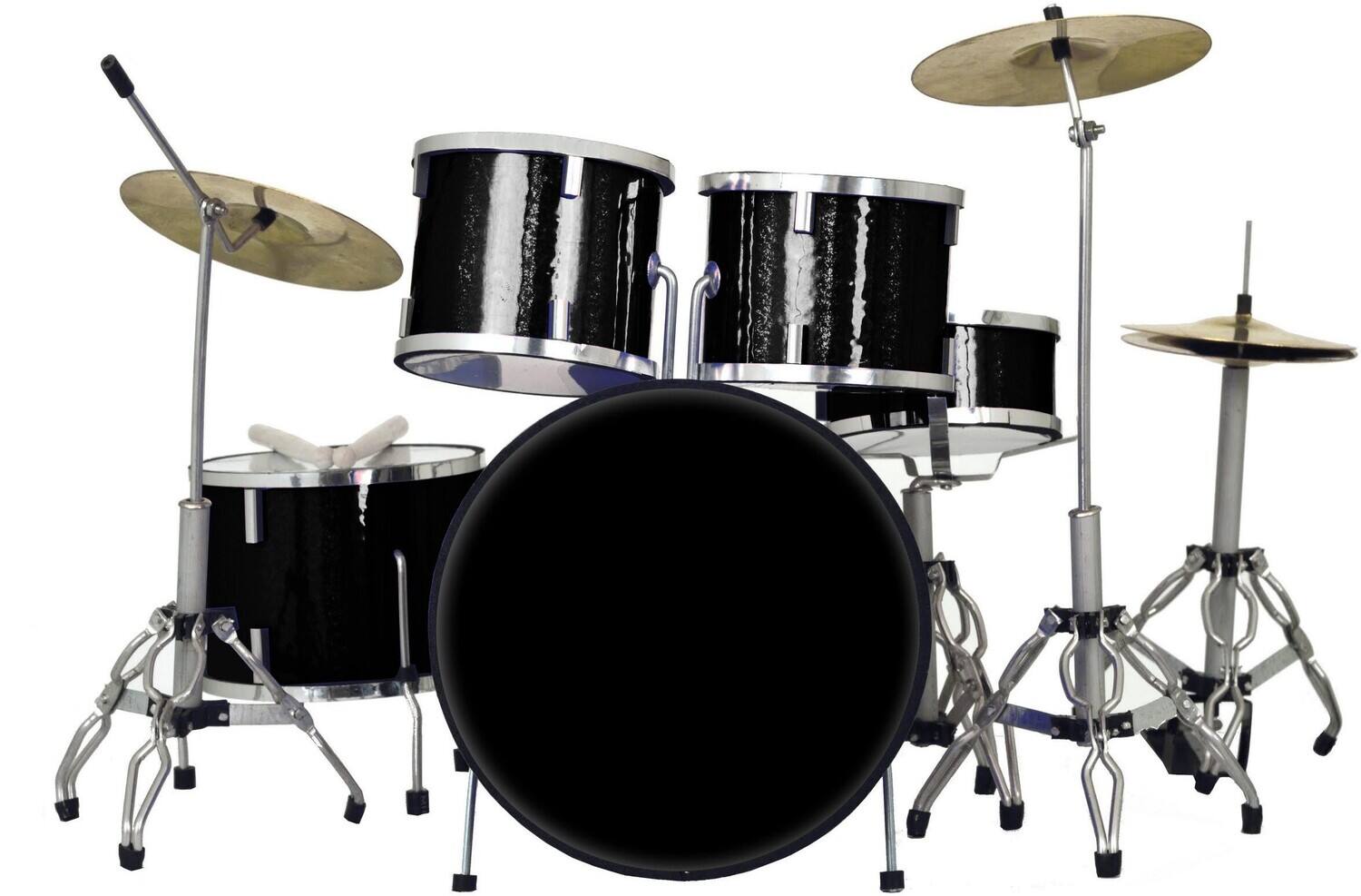 Front. Axe Heaven - Axe Heaven Classic 5-Piece Black Sparkle Finish Mini Drum Set Replica BLK-DRUM-1   - COLLECTIBLES - Multicolor.