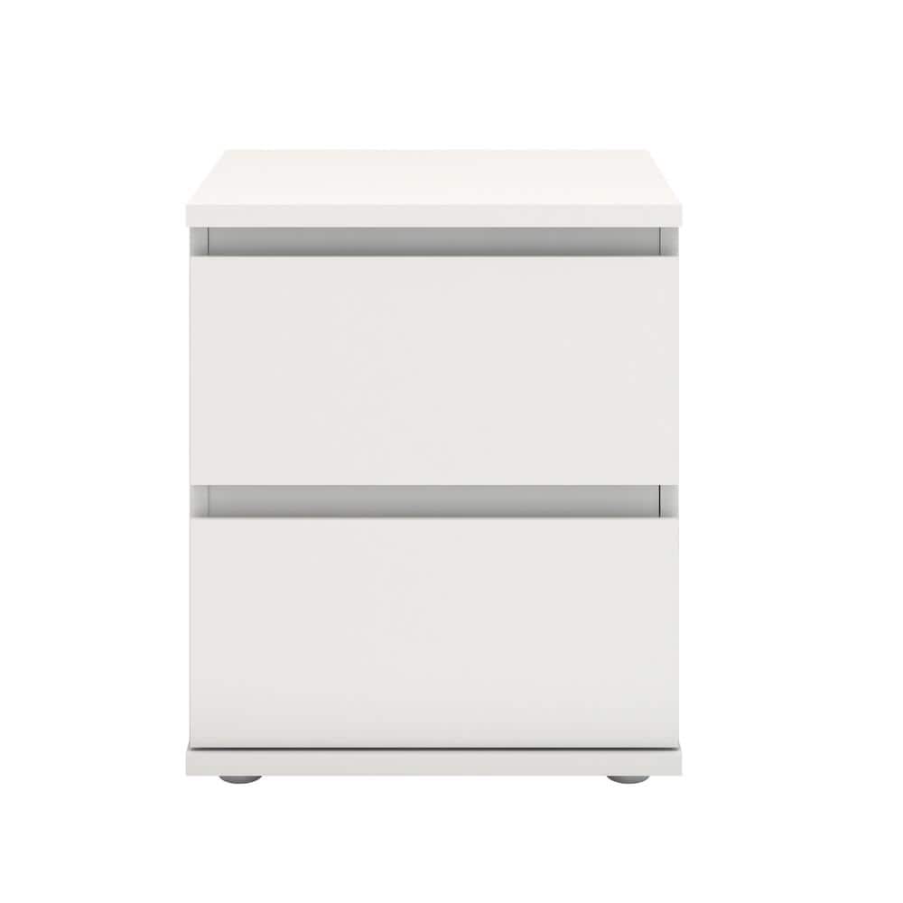 FurniFact - 2 Drawer Nightstand - Compact and Functional Bedroom Nightstand - White price history on PriceWatchPro