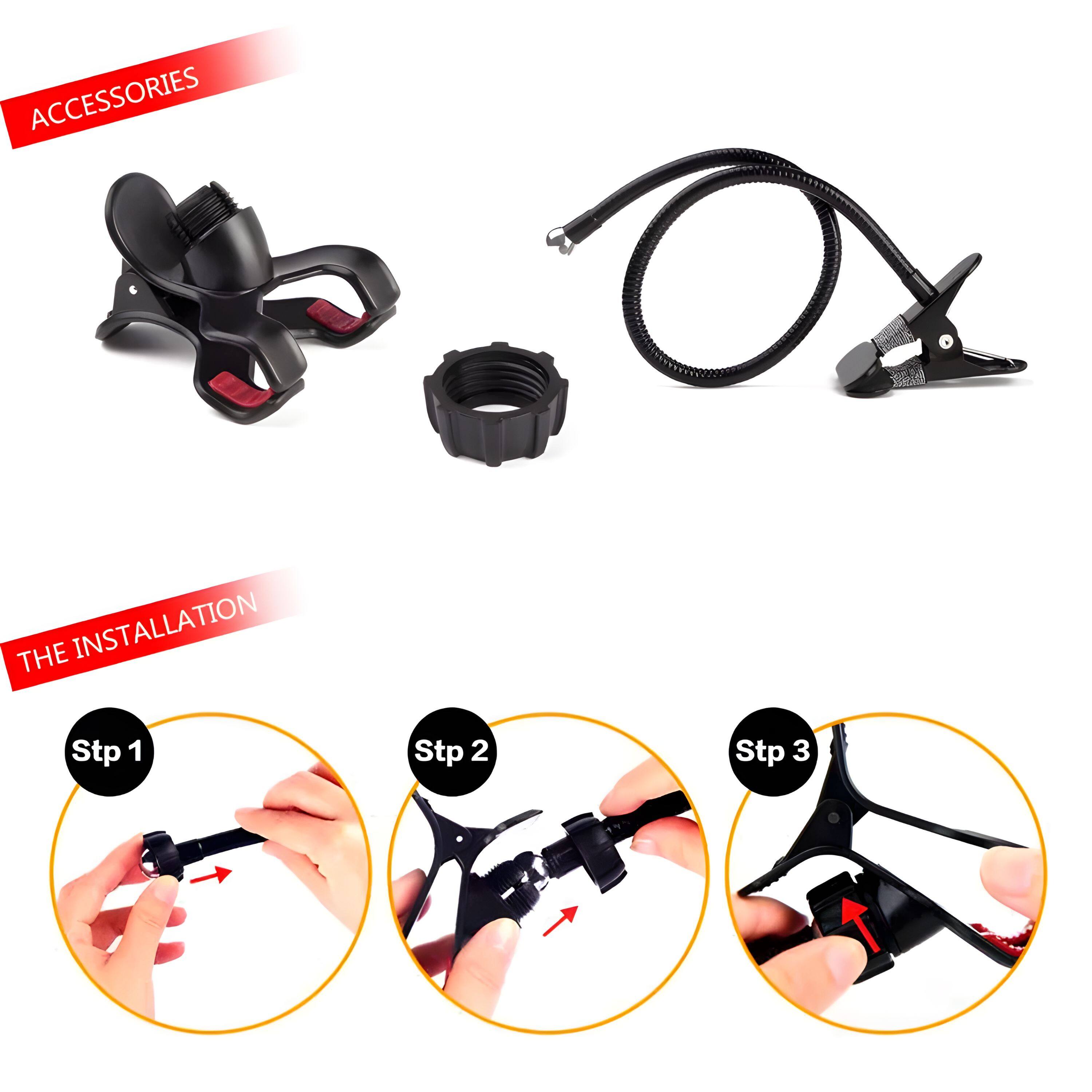 ACCESSORIES

THE INSTALLATION

Stp 1

Stp 2

Stp 3