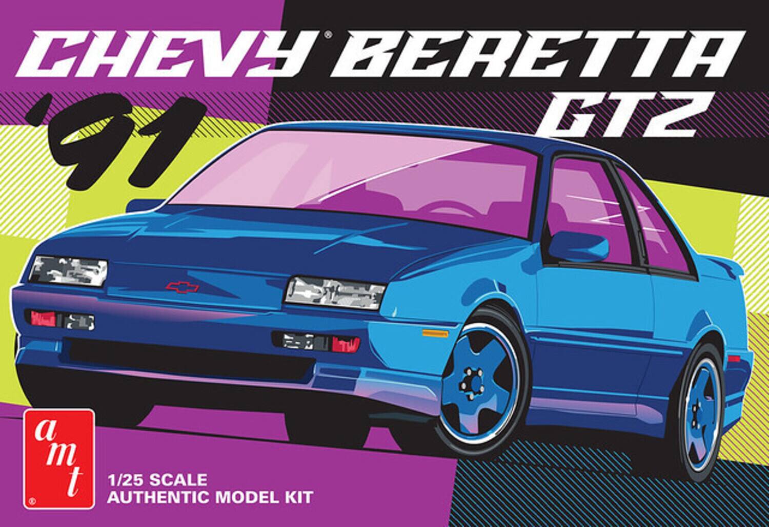 CHEVY BERETTA '91 GT2  
1/25 SCALE AUTHENTIC MODEL KIT  
a m t