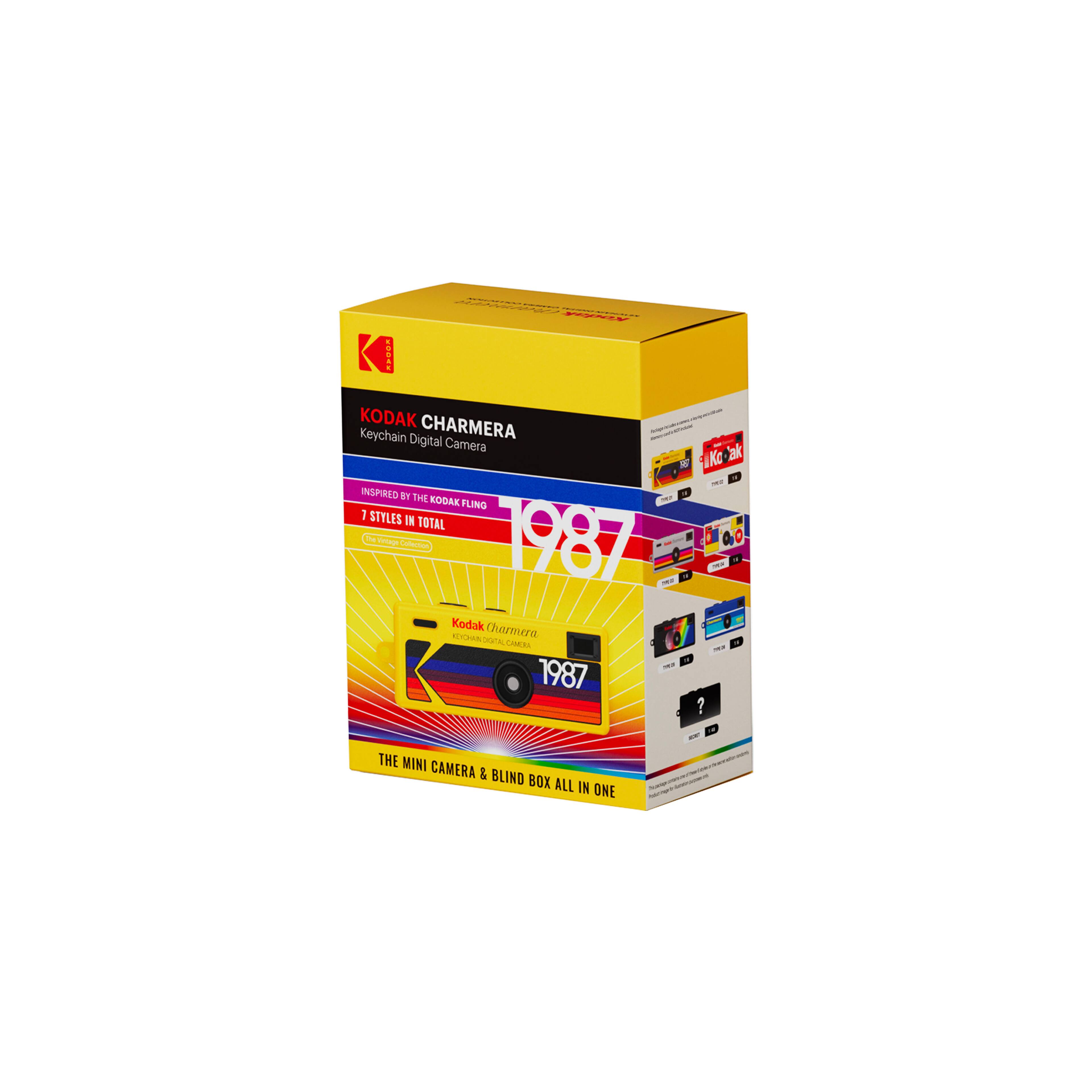 Kodak Charmera Keychain Digital Camera Inspired by the Kodak Fling 1987

7 Styles in Total by Vintage Collection

The Mini Camera & Blind Box All in One