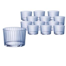 Bormioli Rocco - Rum Glasses Set of 12, Sapphire 7.25 Oz Tumblers - Blue