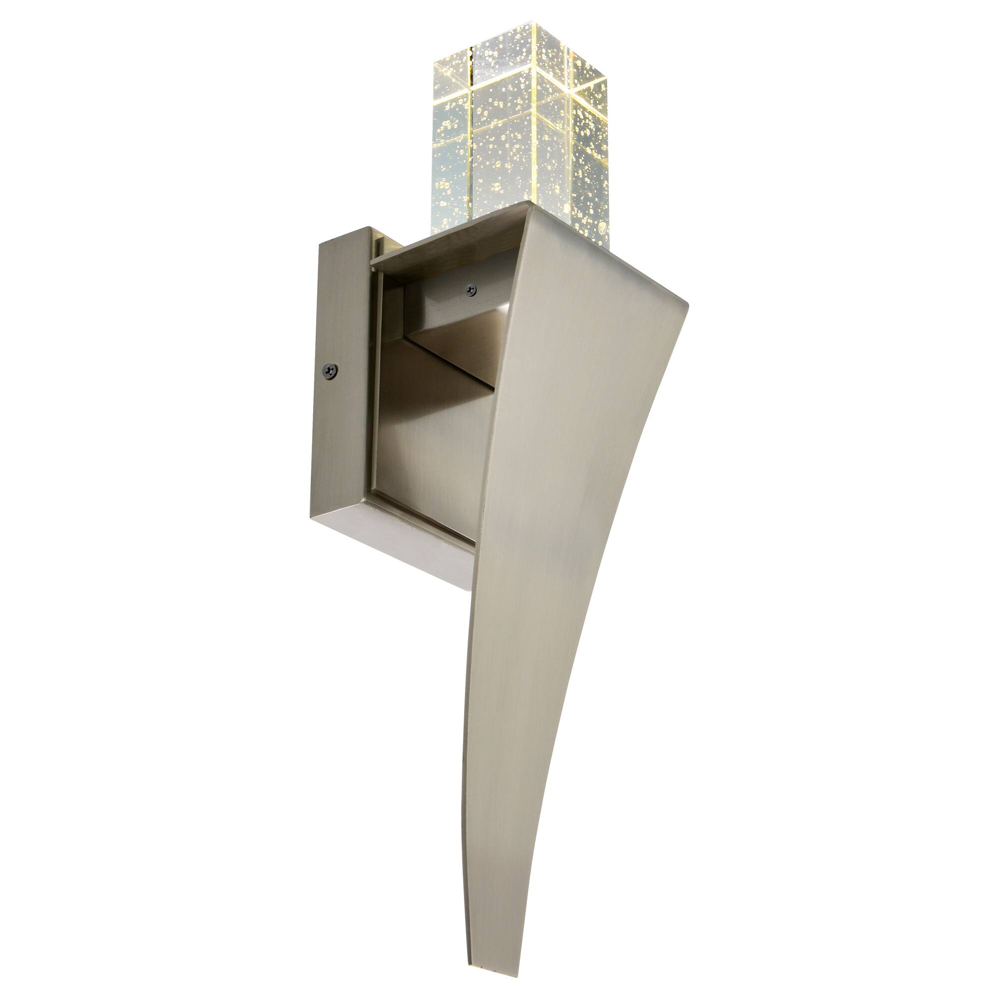 Angle. CWI Lighting - Catania LED Integrated Satin Nickel Wall Light - Satin Nickel.