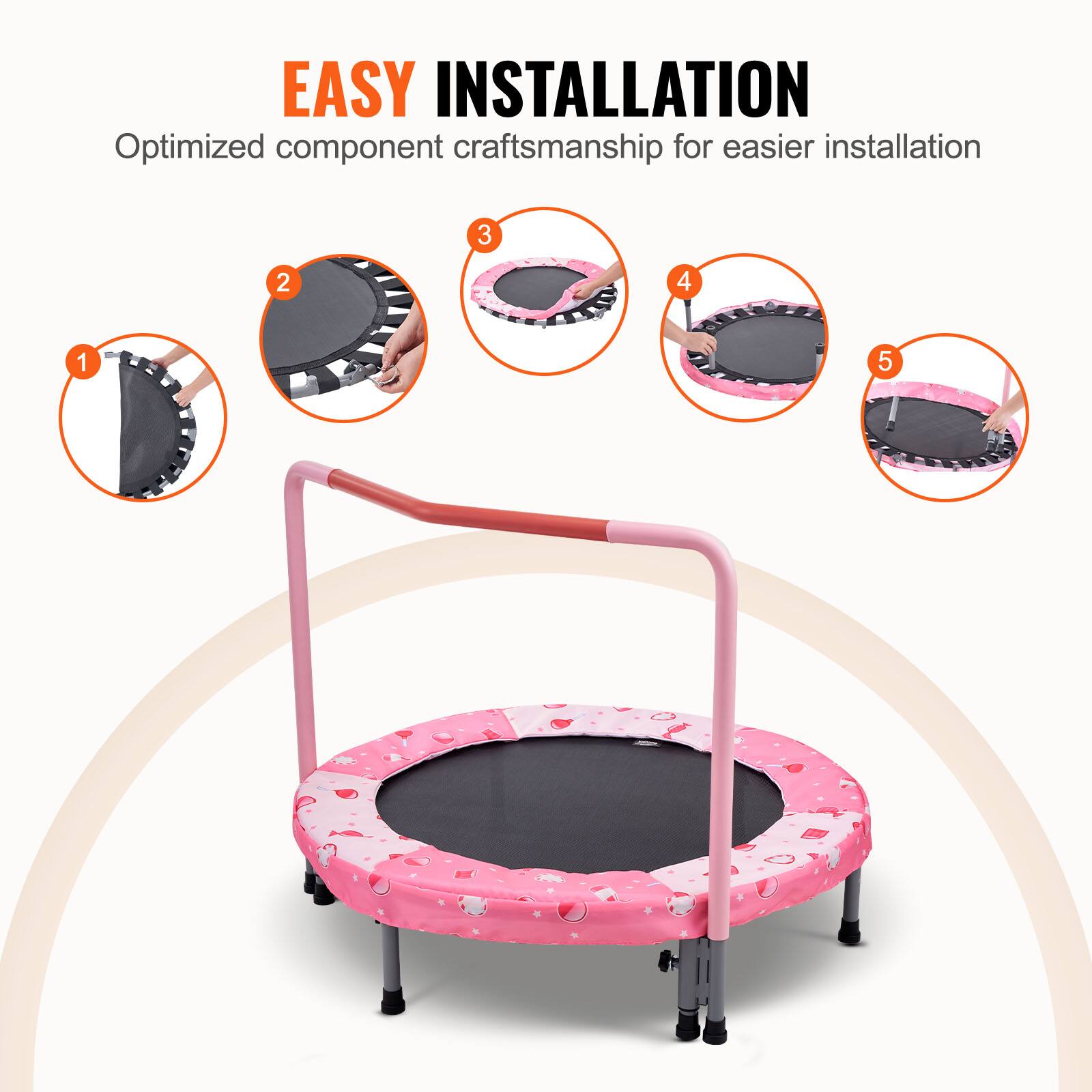 EASY INSTALLATION

Optimized component craftsmanship for easier installation

1. Unfold the mat.
2. Place the mat on the floor.
3. Attach the sides.
4. Insert the frame.
5. Assemble the legs.