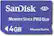 Front Standard. SanDisk - 4GB Memory Stick PRO Duo.