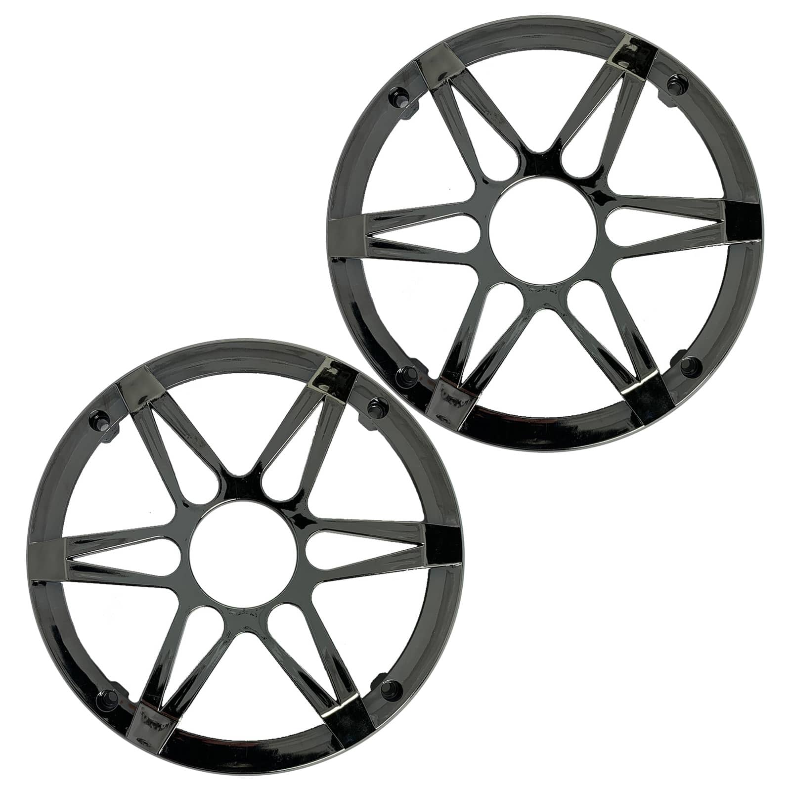 Enrock Marine - Enrock 6.5" Grilles for EM265RGB Marine Speaker (Chrome, Pair)