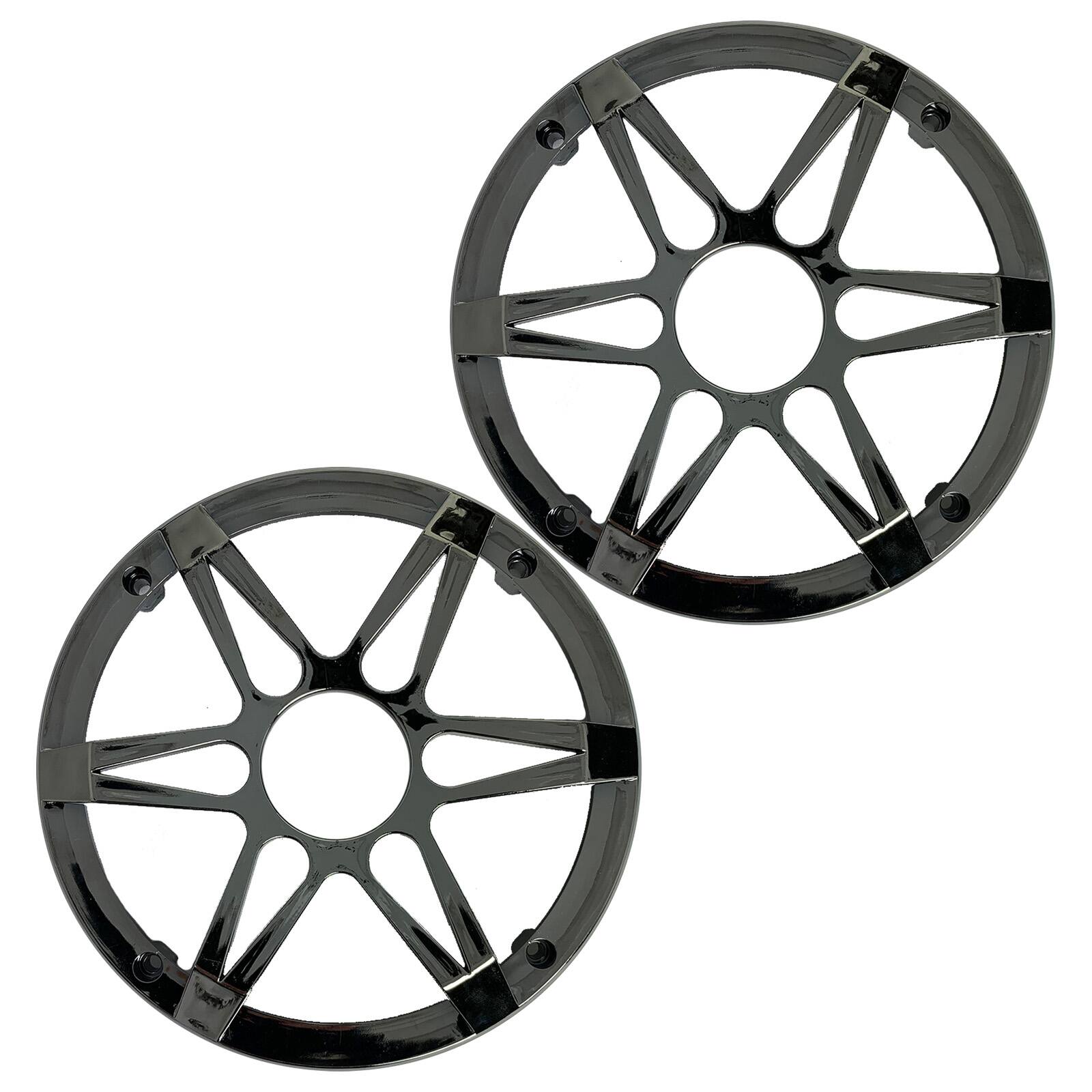 Front. Enrock Marine - Enrock 6.5" Grilles for EM265RGB Marine Speaker (Chrome, Pair).