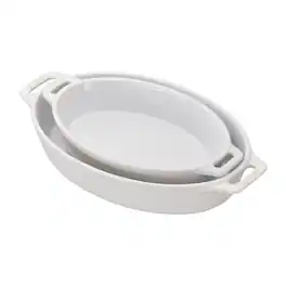 Staub - Ceramic 2-pc Oval Baking Dish Set - White