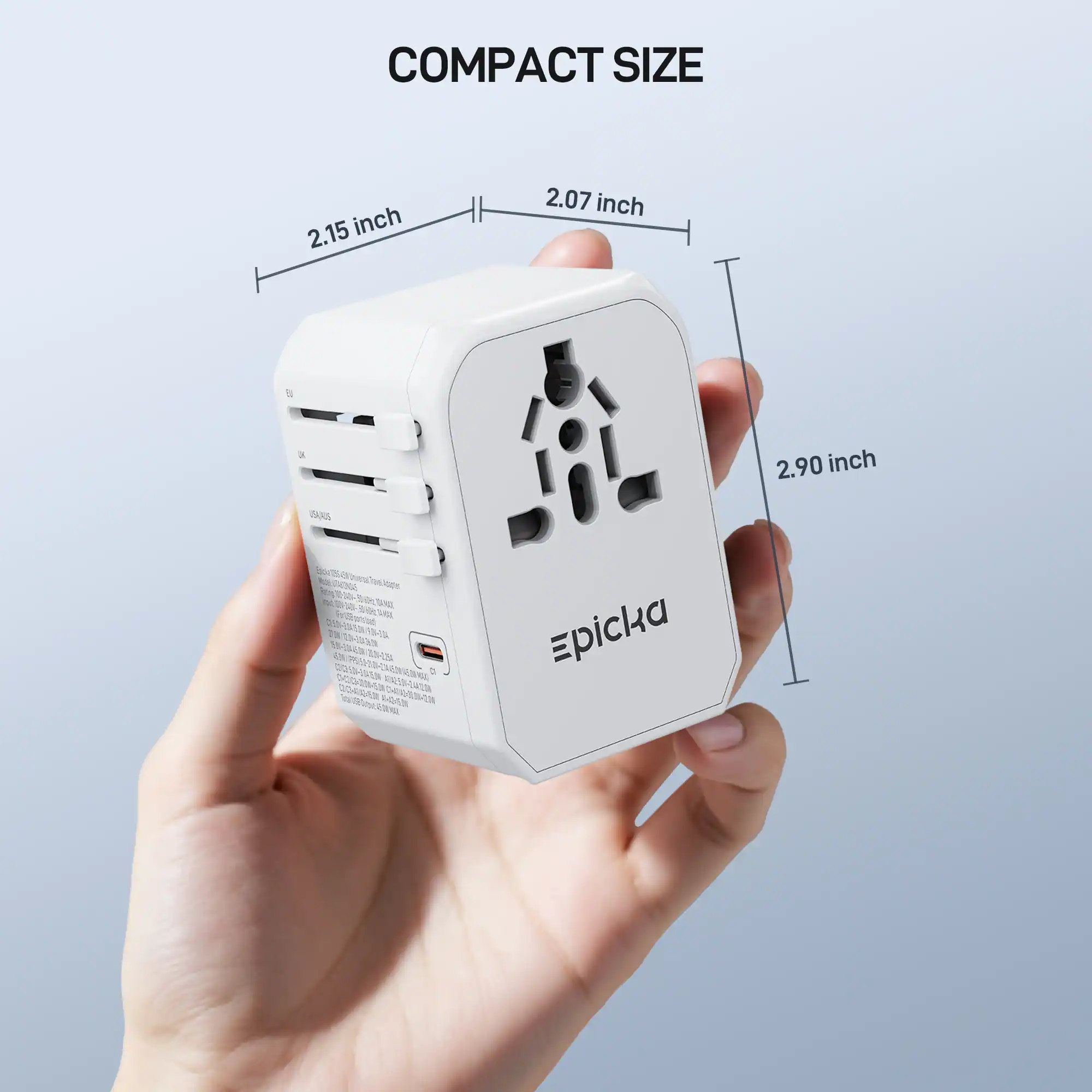 COMPACT SIZE  
2.15 inch  
2.07 inch  
2.90 inch  
DAAS - 2 a - draea TM P E 20 2 3 d  
NO - - O i  
LnA an dencu a t 1-39 1a 2  
DHEN a cR 4N u 2O dd t 120 is SC A 1 mL  
2 S -AA A00 2  
UN T3 M -043 L ts  
LL picka