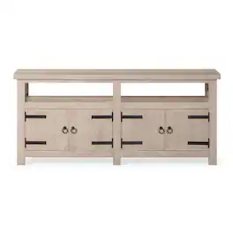 Maven Lane - Luca Rustic Wooden Media Unit Finish - Weathered White