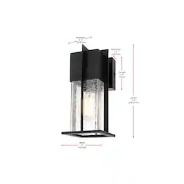 Elegant Lighting - Janney 7 inch Outdoor Pendant - Black