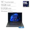 Lenovo - Upgraded - ThinkPad E16 Gen 2 16" WUXGA Touch AI Business Laptop - Core Ultra5 - 16GB RAM - 512GB SSD - Thunderbolt - Win 11Pro - Black Touchscreen