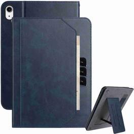 Dteck - Retro PU Leather Folio Case for Apple iPad (A16) 11" 2025/iPad 10th Generation 2022,Shockproof Flip Kickstand Cover - Darkblue