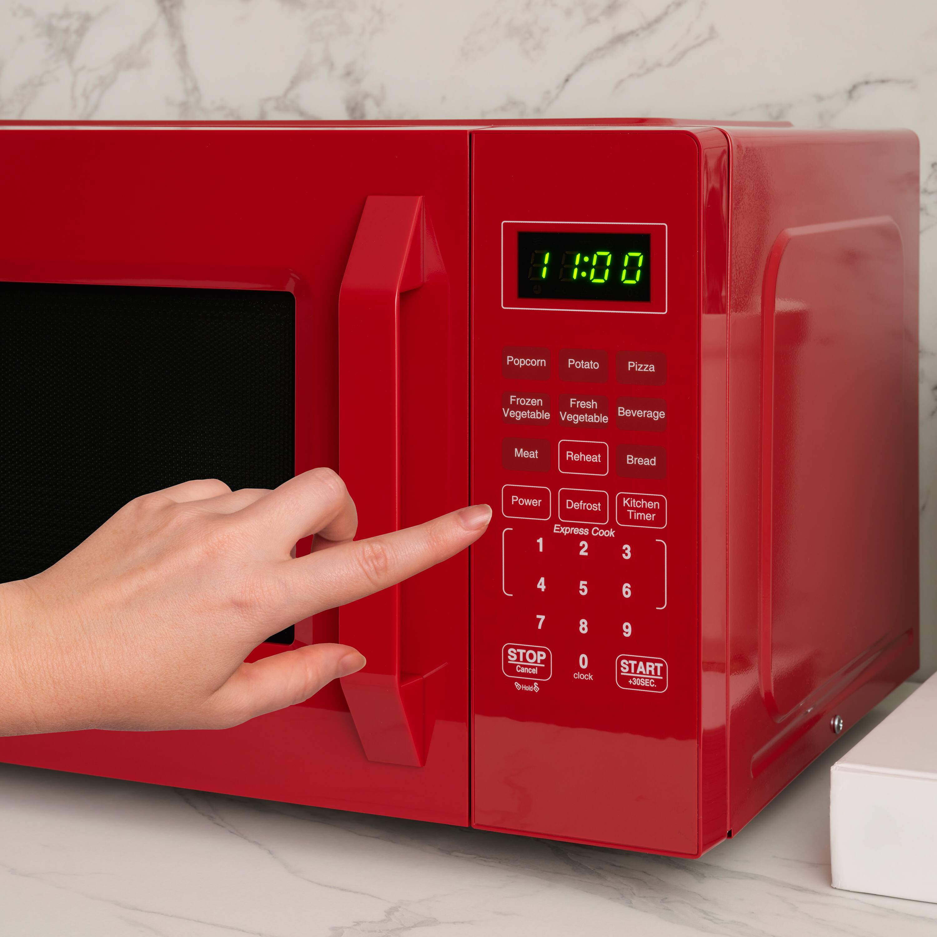 1000 Popcorn Potato Pizza Frozen Fresh Vegetable Vegetable Beverage Meat Reheat Bread Power Defrost Kitchen Timer Express Cook 1 2 3 4 5 6 7 STOP Cancel w 8 0 clock 9 START +30.