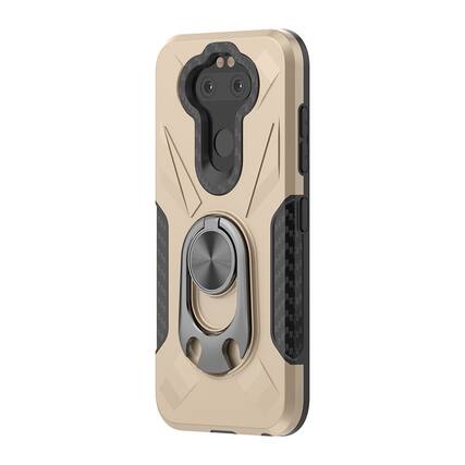 Front. Reiko - Phone Case With Ring Holder Lg Aristo 5 In Gold - Gold.