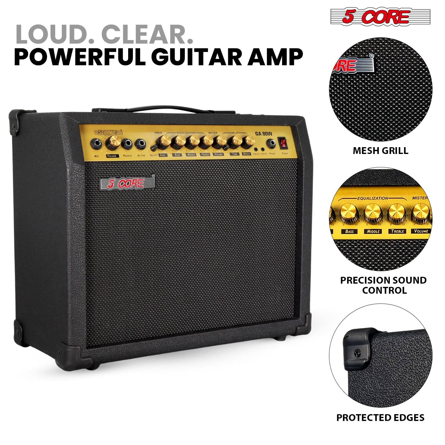 LOUD. CLEAR. POWERFUL GUITAR AMP

5 CORE

MESH GRILL

EQUALIZATION

PRECISION SOUND CONTROL

PROTECTED EDGES
